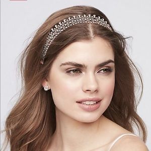 Crystal Lattice Headband with Organza Ties